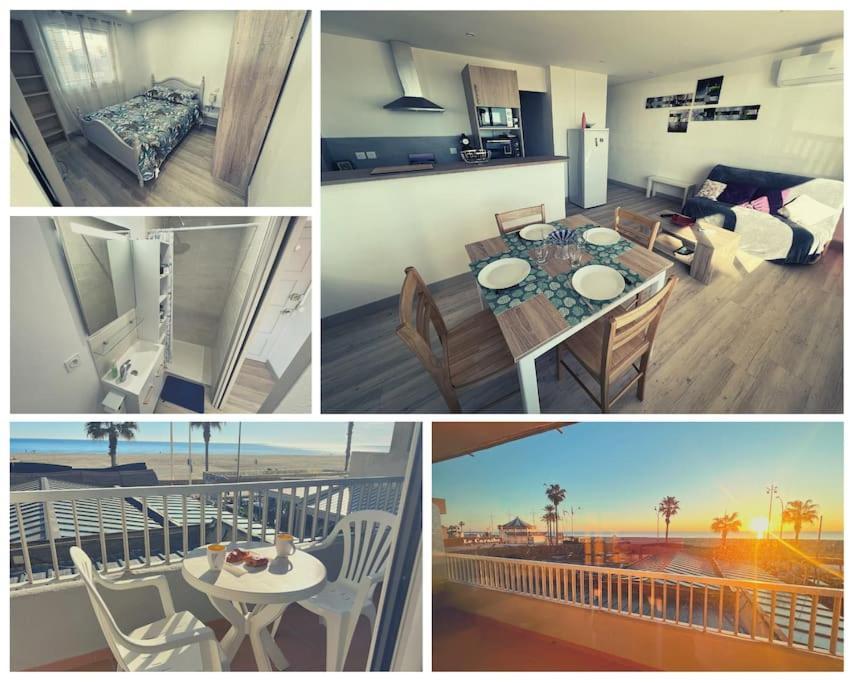 Le Carrousel - Apt Vue Mer - Plage A 10 M - Clim - Wifi Canet-en-Roussillon Dış mekan fotoğraf